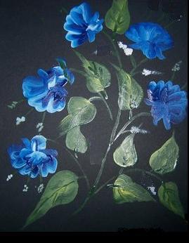 stroke painting blue beauty